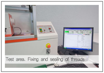 Quality - Test area Fixing and sealing of threads